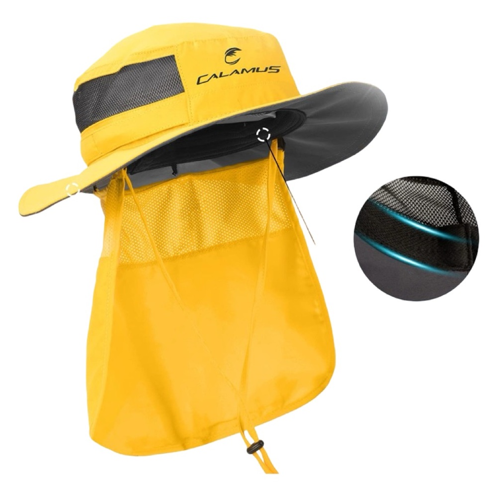 Calamus UPF 50 Yellow Sun Boonie Hat with Neck Flap